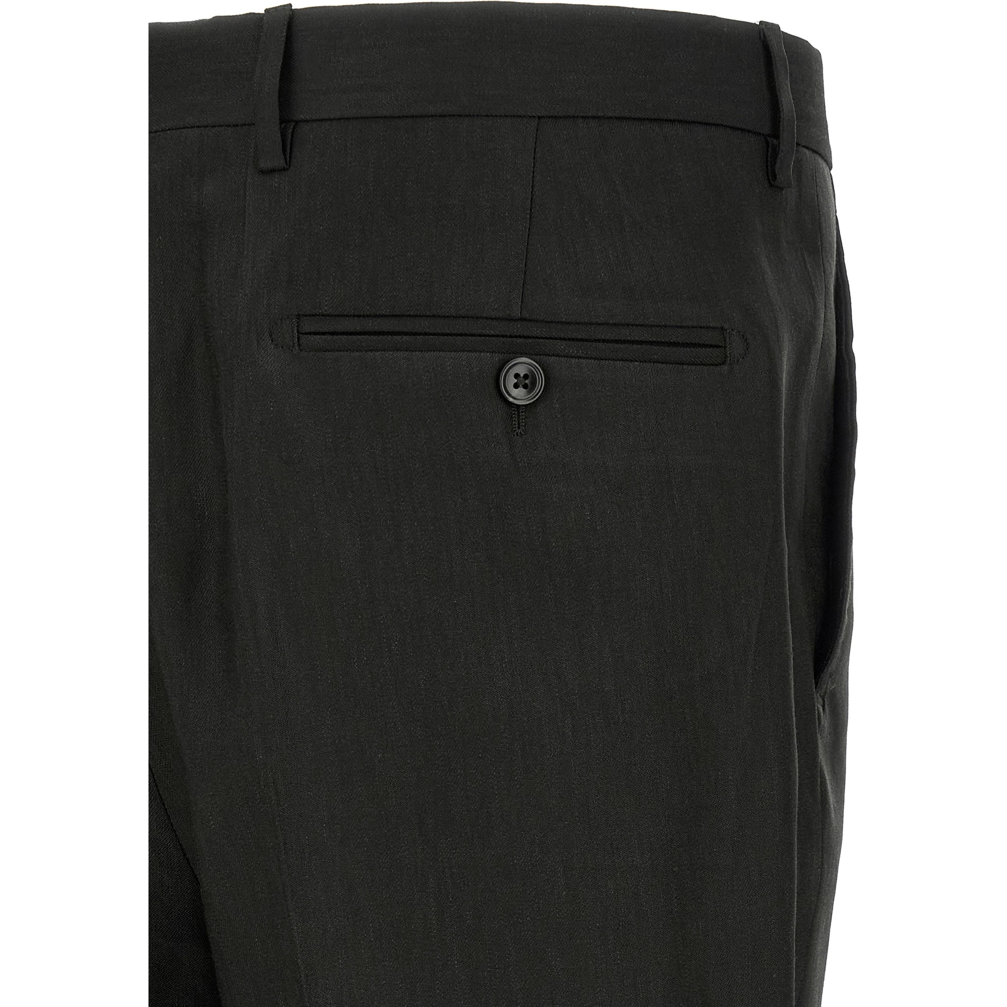 Black Linen Two-Piece Suit