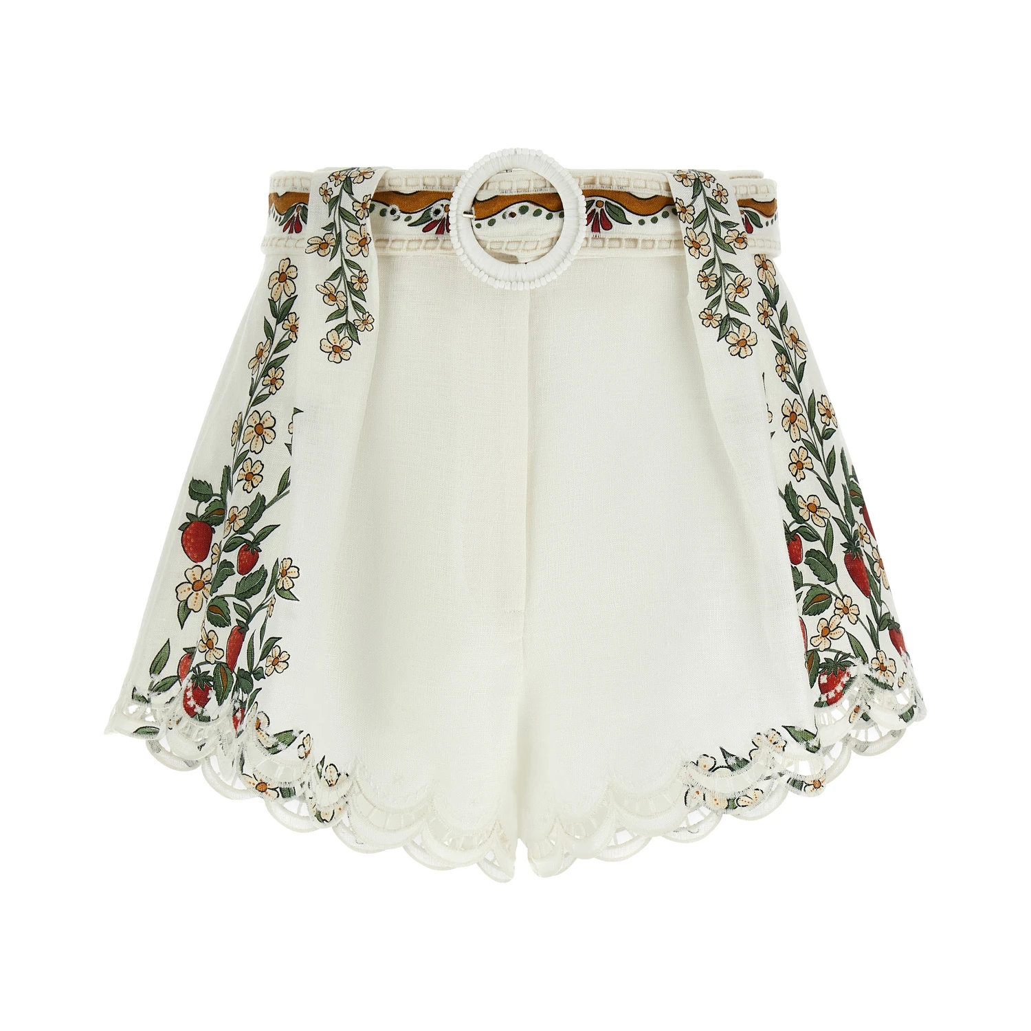 White Viscose Bermuda Shorts