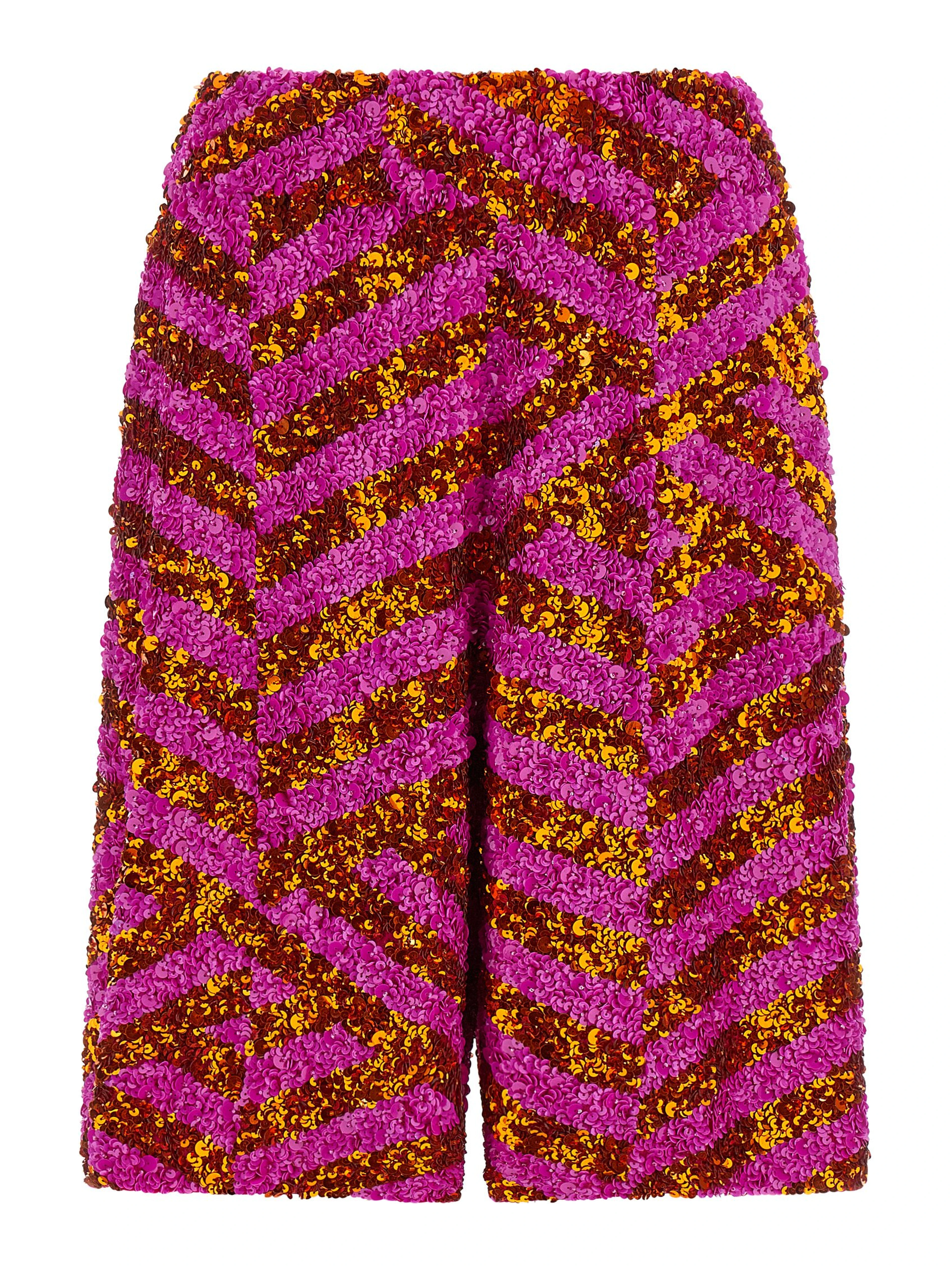 Multicolor Viscose Bermuda Shorts