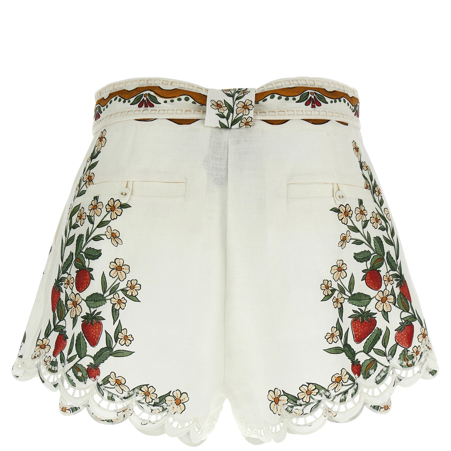 White Viscose Bermuda Shorts