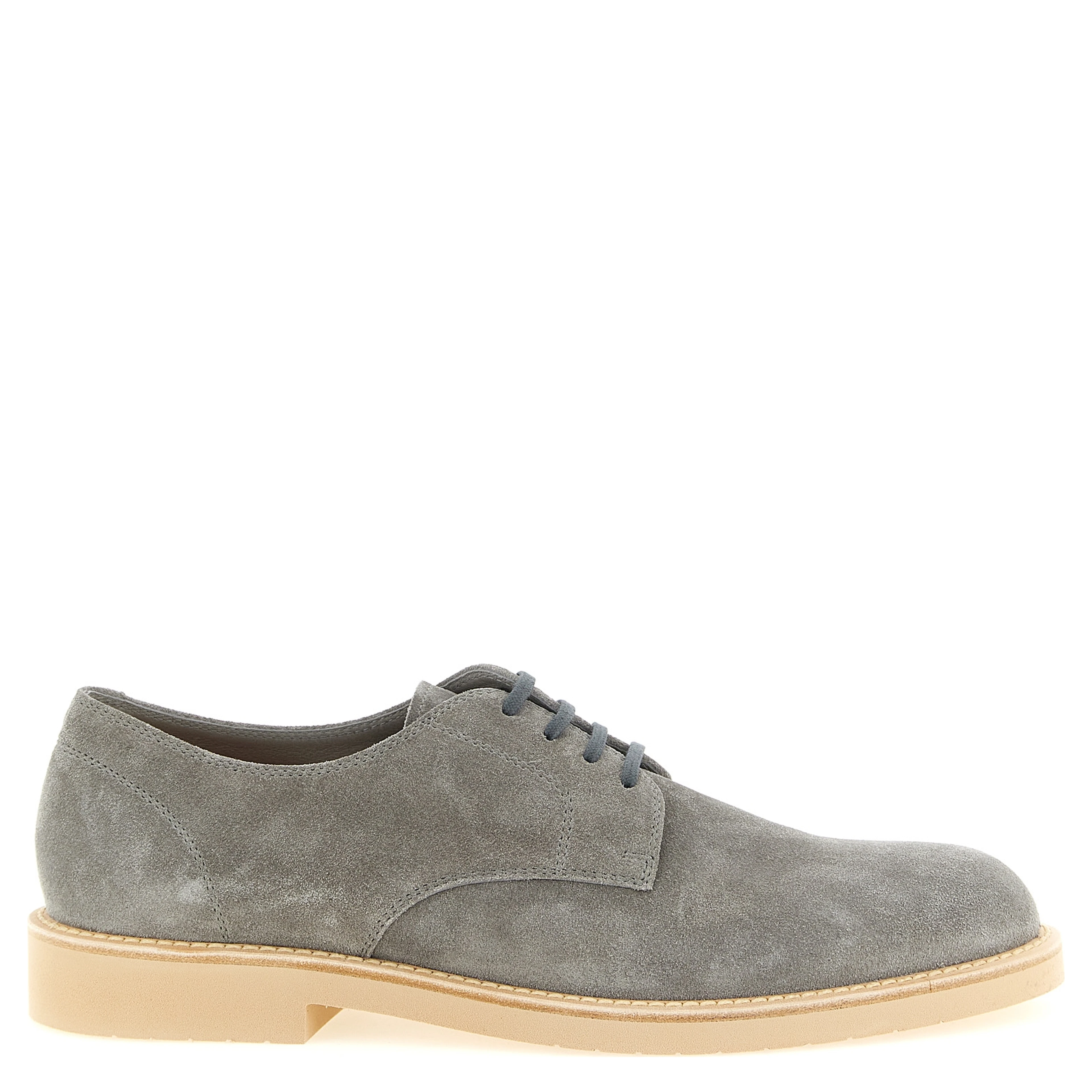 Gray Leather Oxfords And Derbies