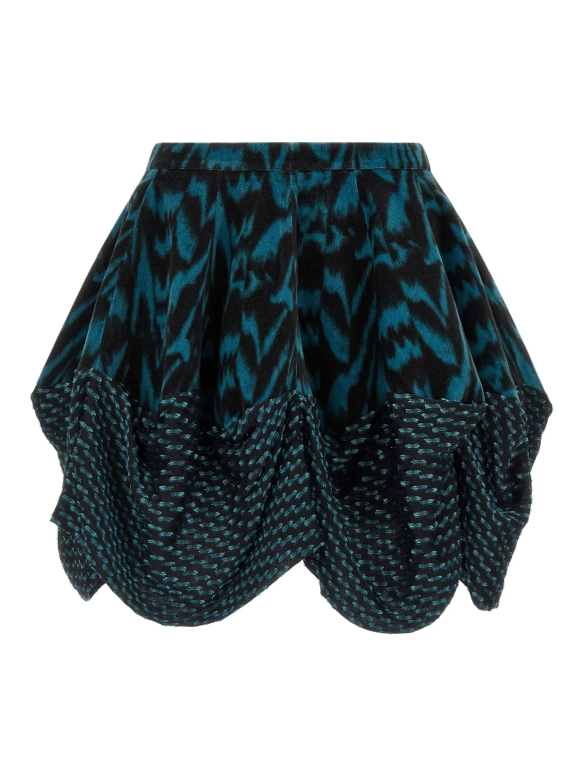 Multicolor Cotton Long Skirt