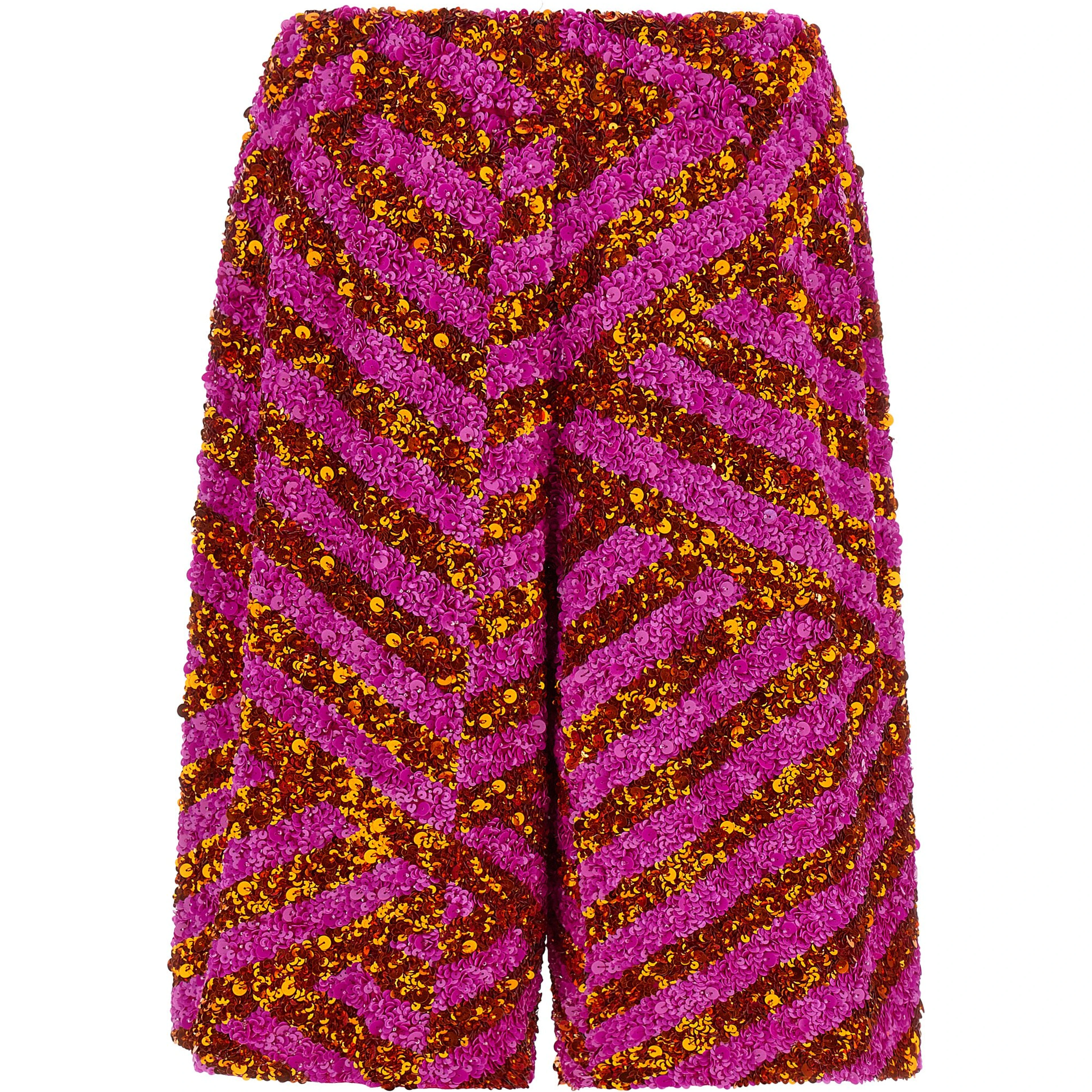 Multicolor Viscose Bermuda Shorts