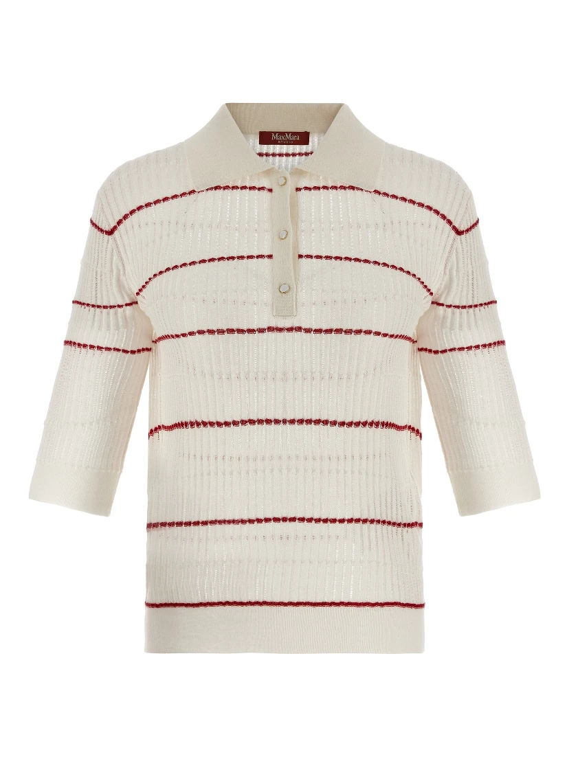 White Silk Polo Shirt