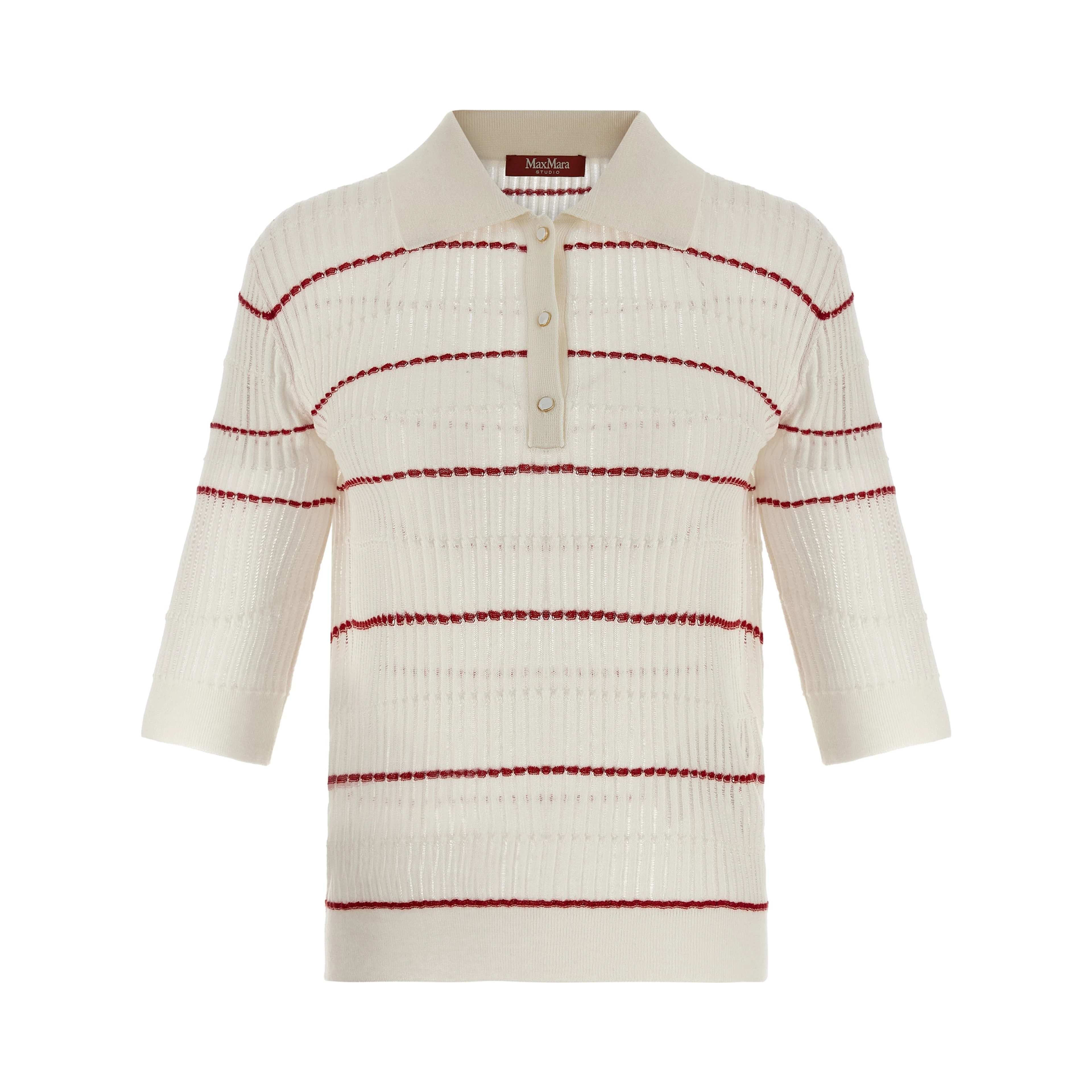 White Silk Polo Shirt