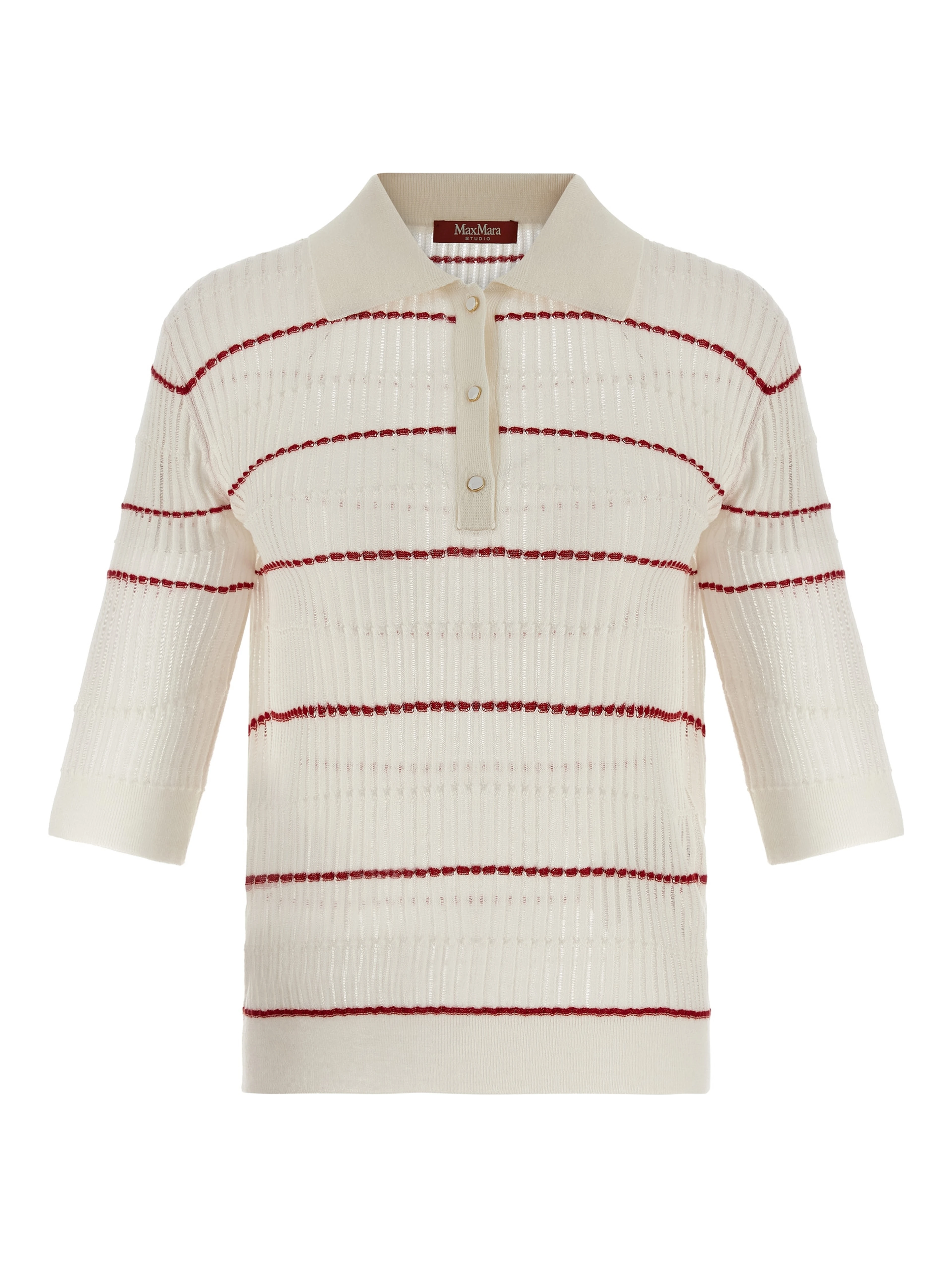 White Silk Polo Shirt