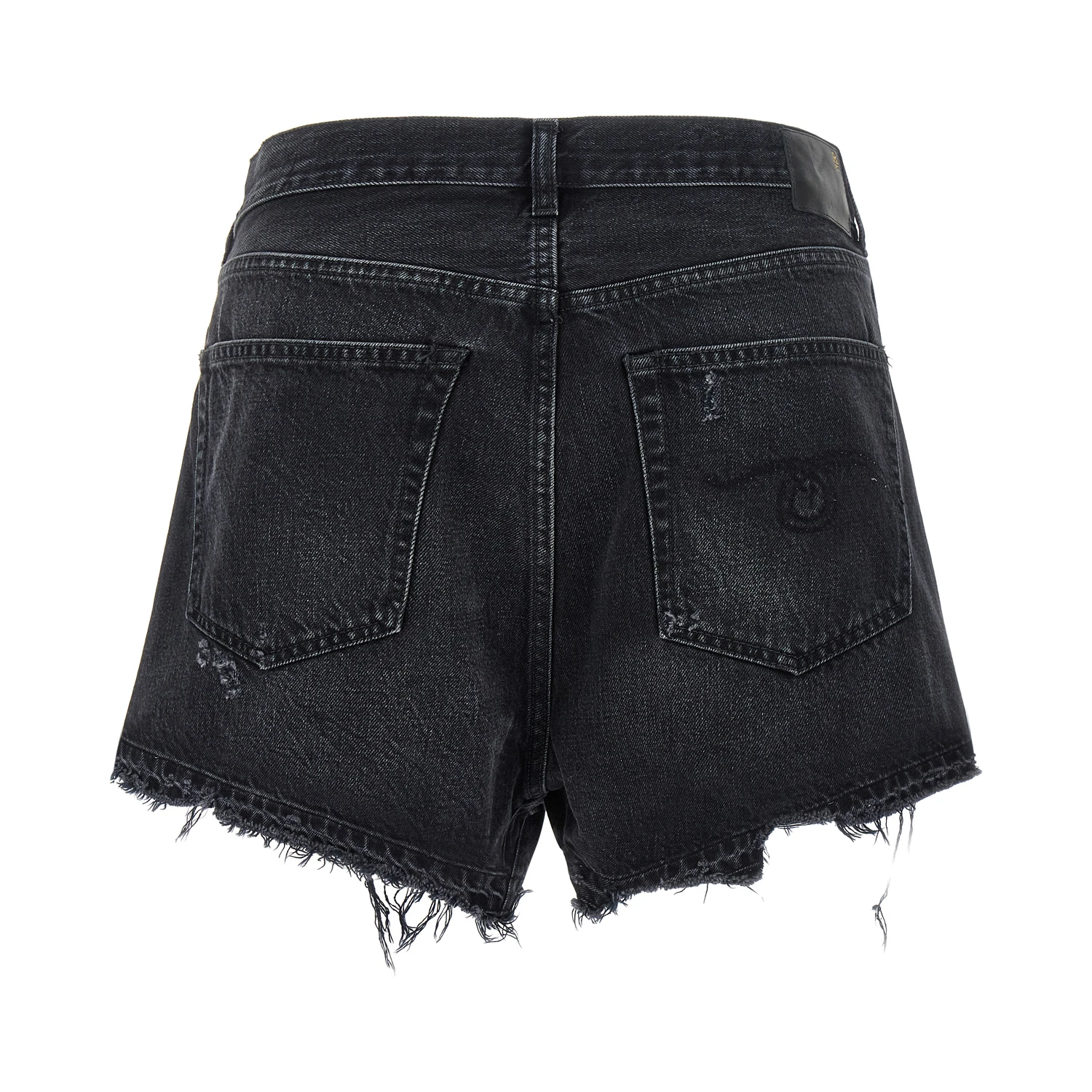 Black Cotton Bermuda Shorts