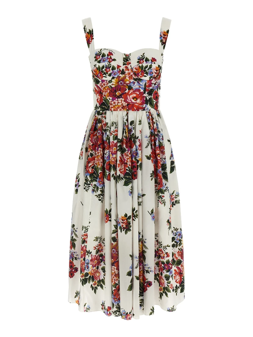 White Cotton Midi Dress