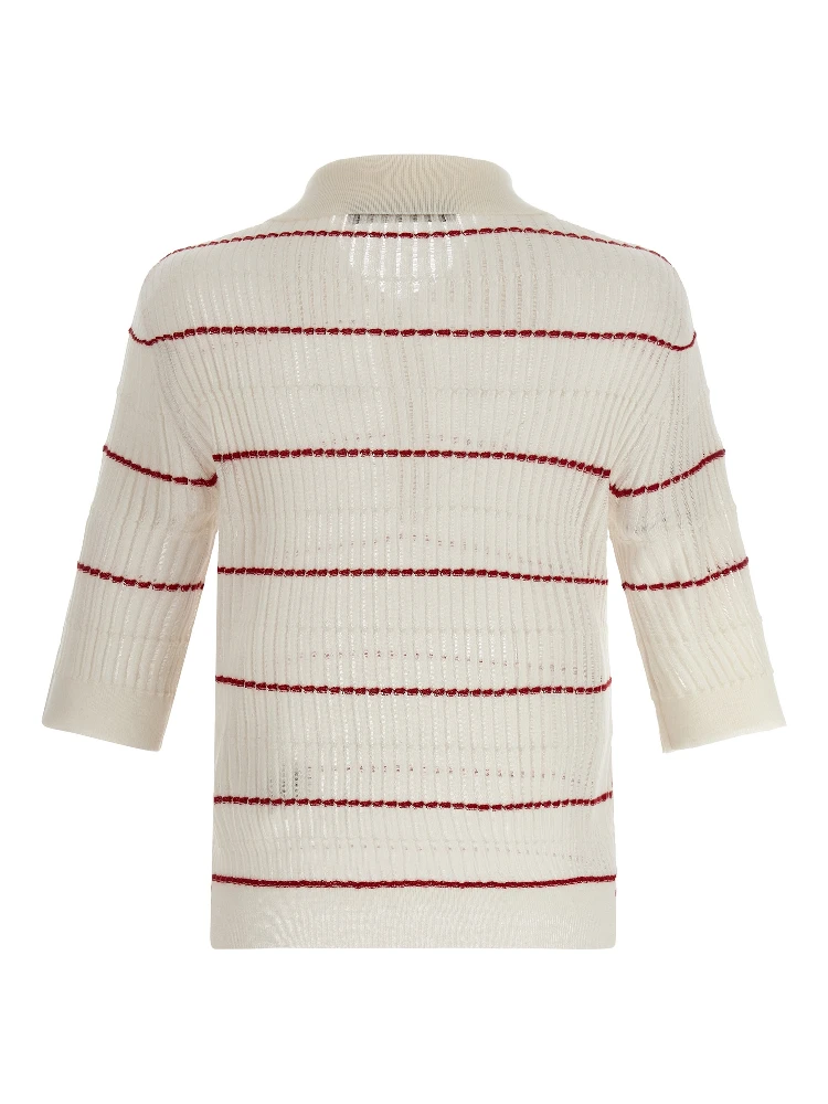 White Silk Polo Shirt alternative