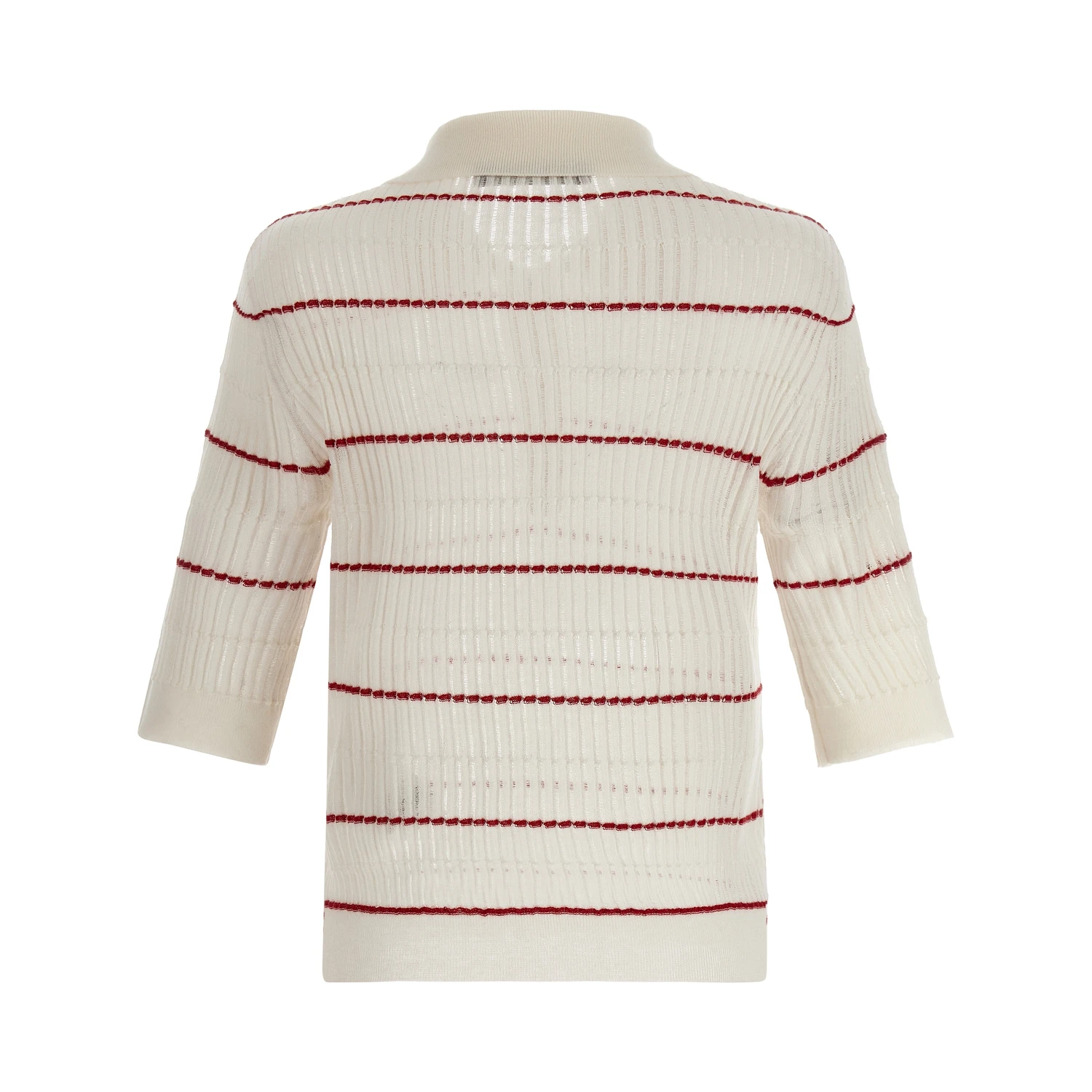 White Silk Polo Shirt