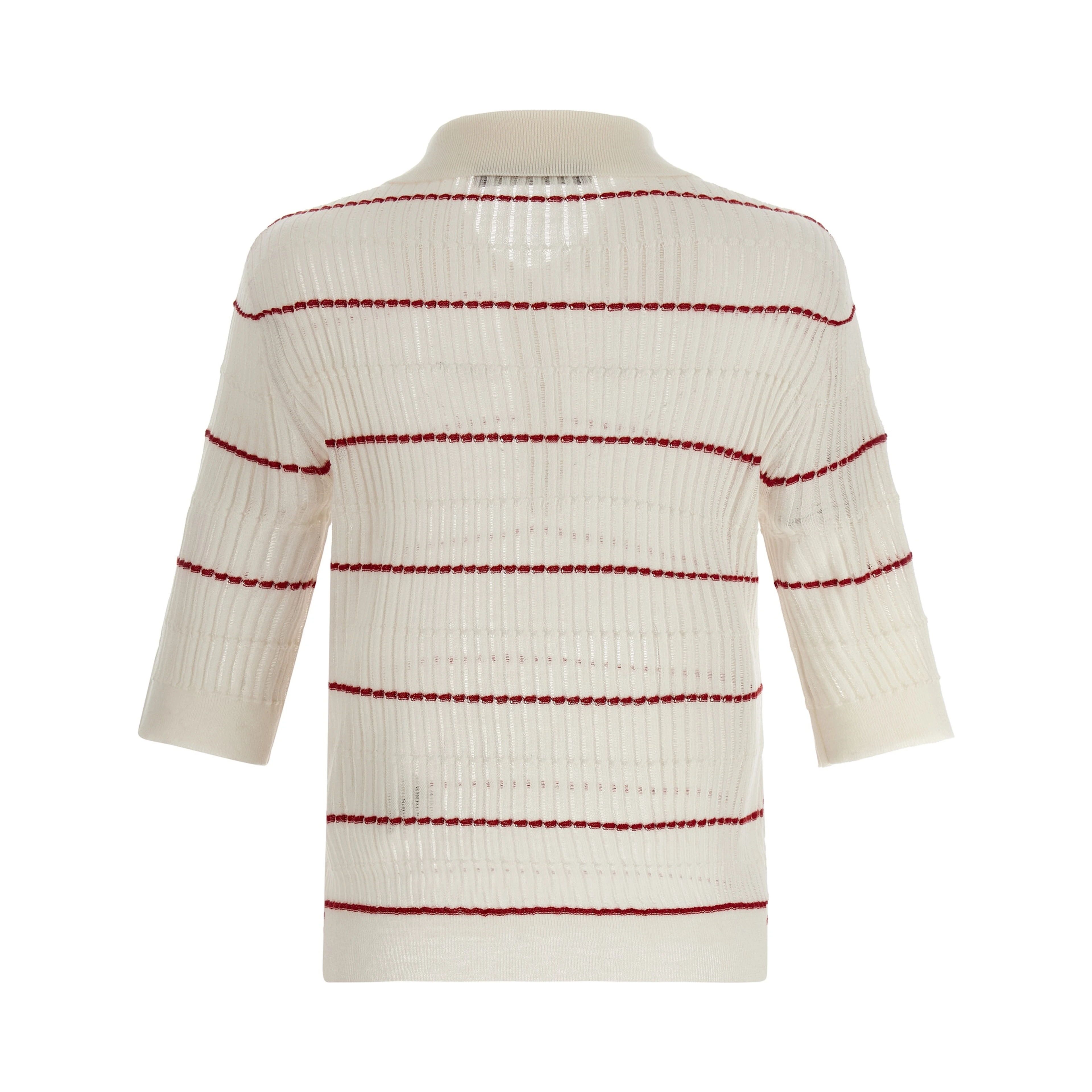 White Silk Polo Shirt