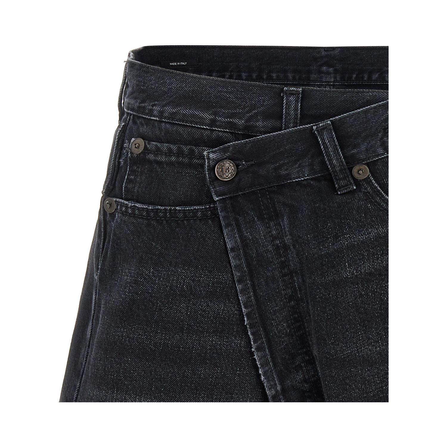 Black Cotton Bermuda Shorts