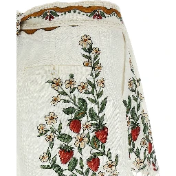 White Viscose Bermuda Shorts