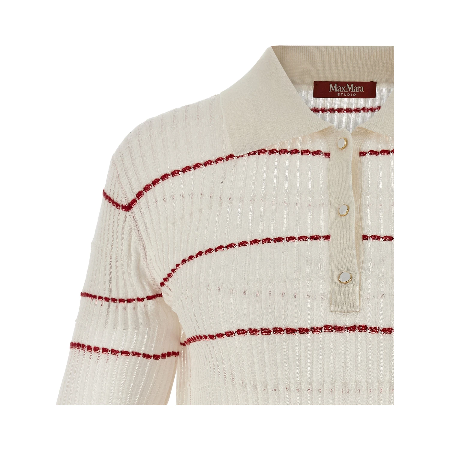 White Silk Polo Shirt