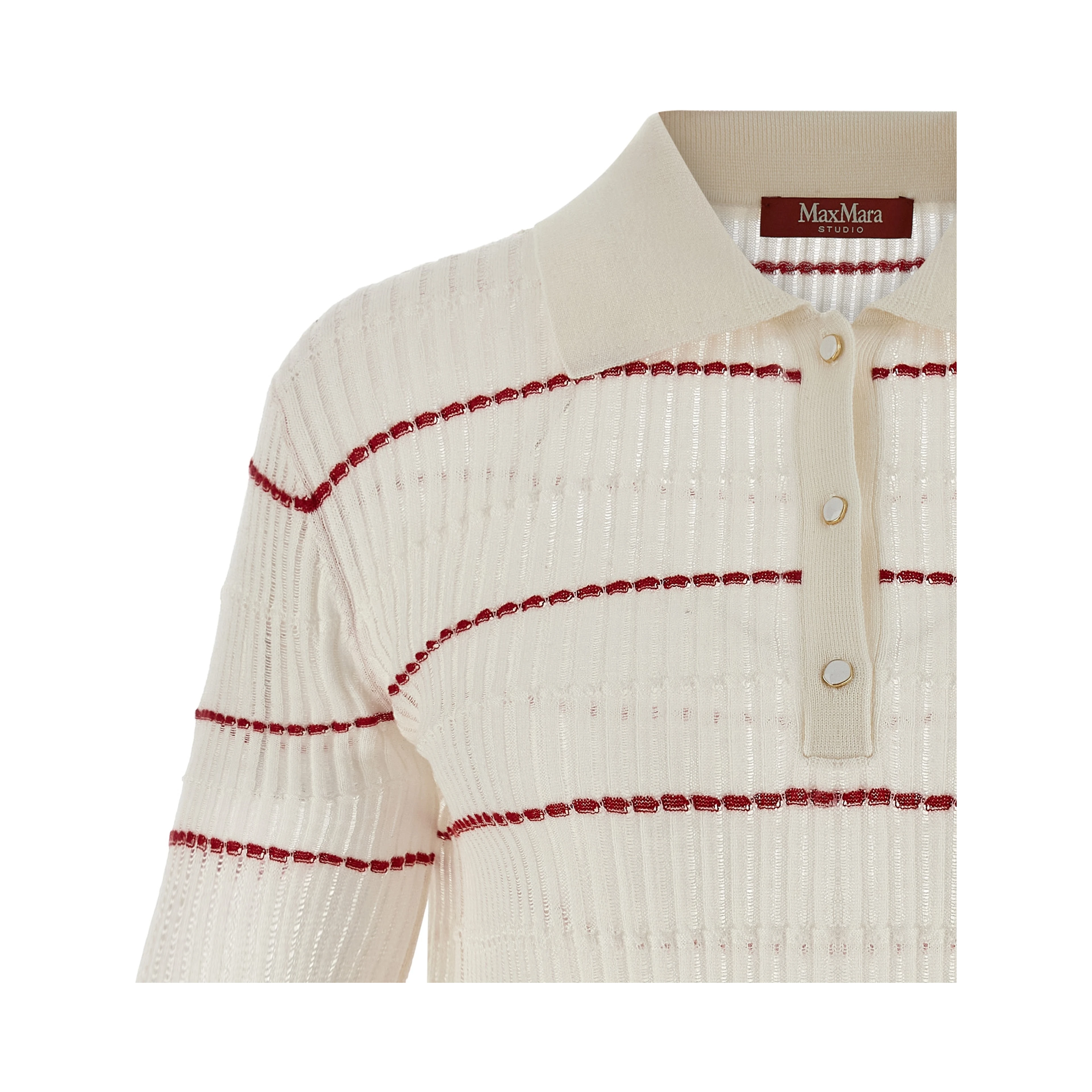 White Silk Polo Shirt