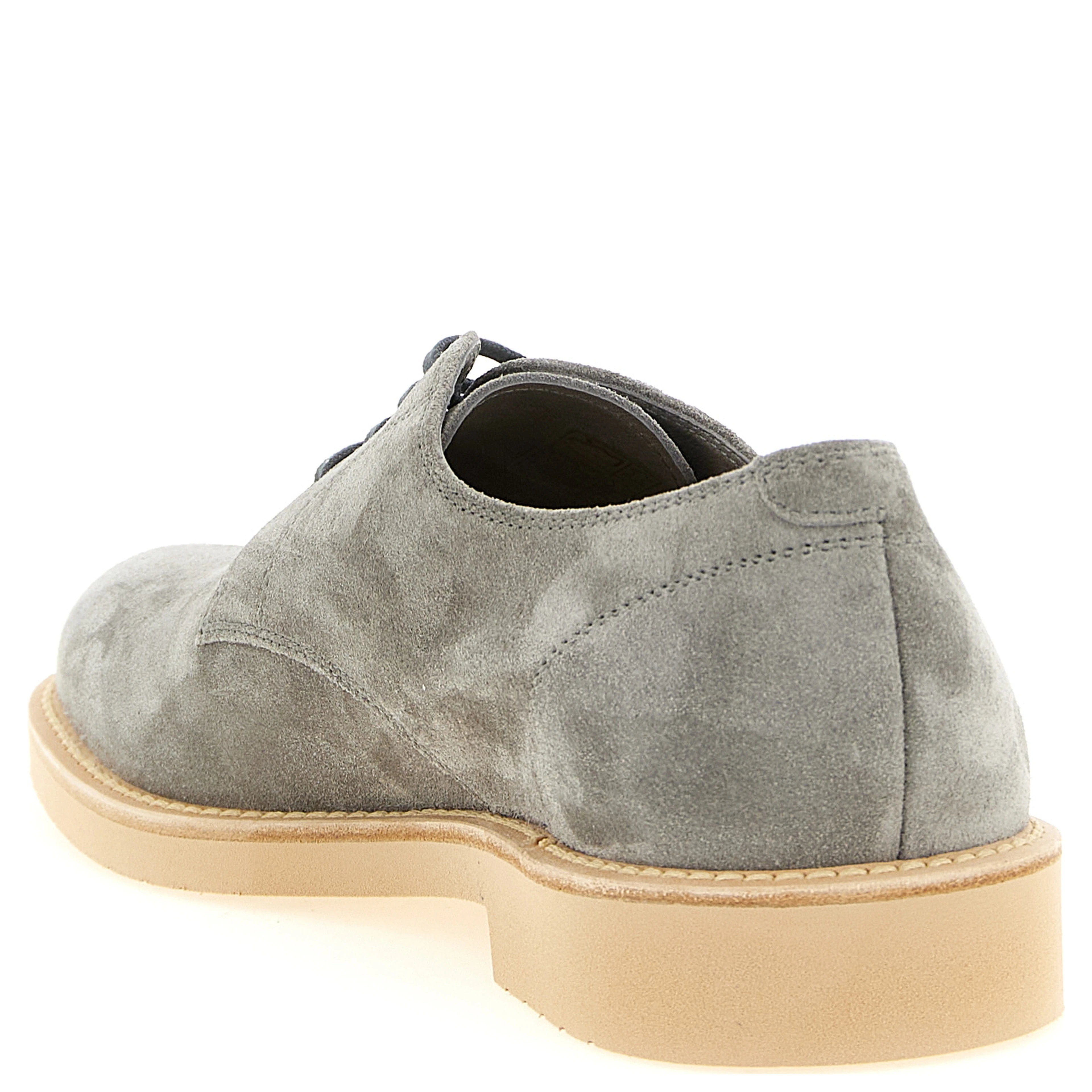 Gray Leather Oxfords And Derbies