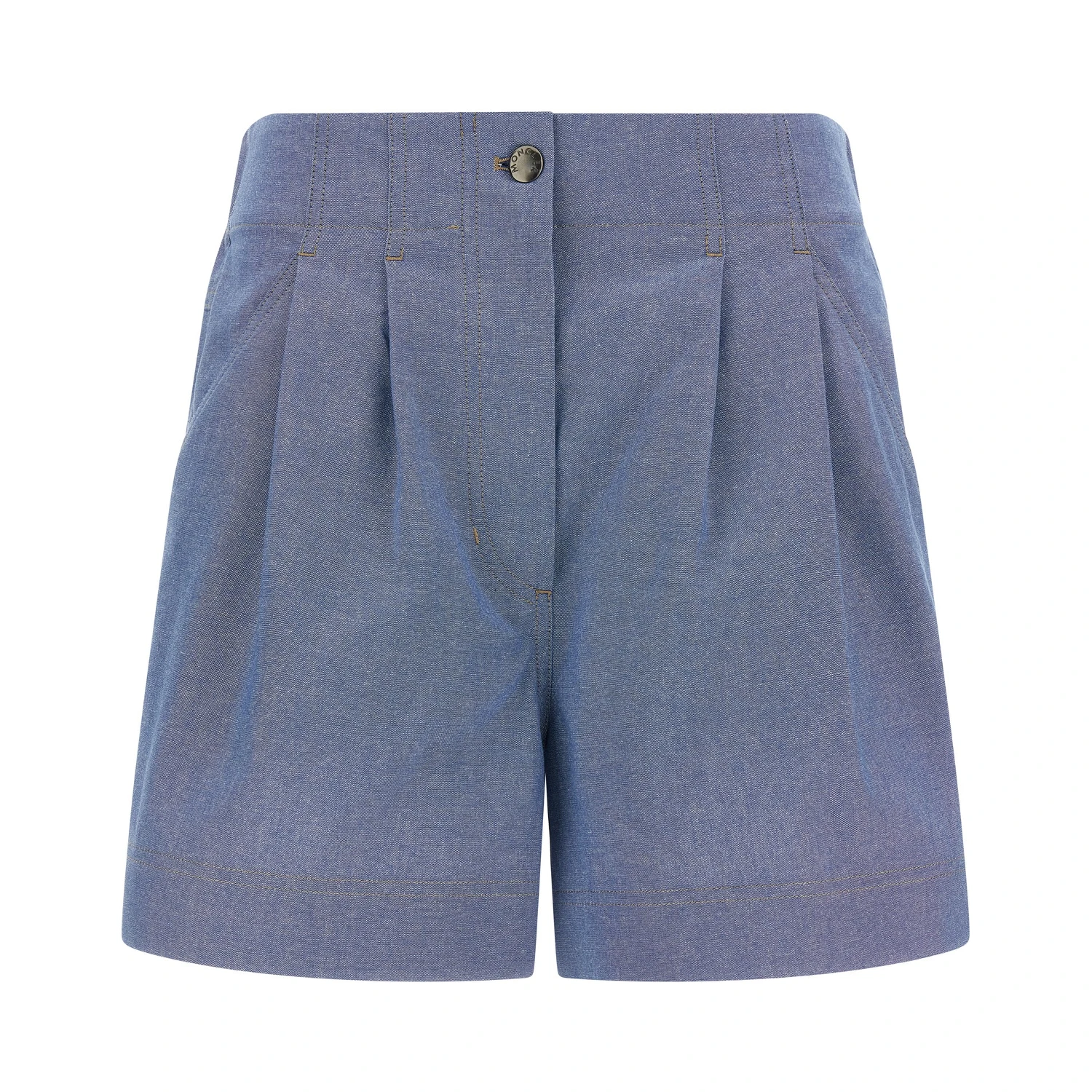 Blue Cotton Bermuda Shorts