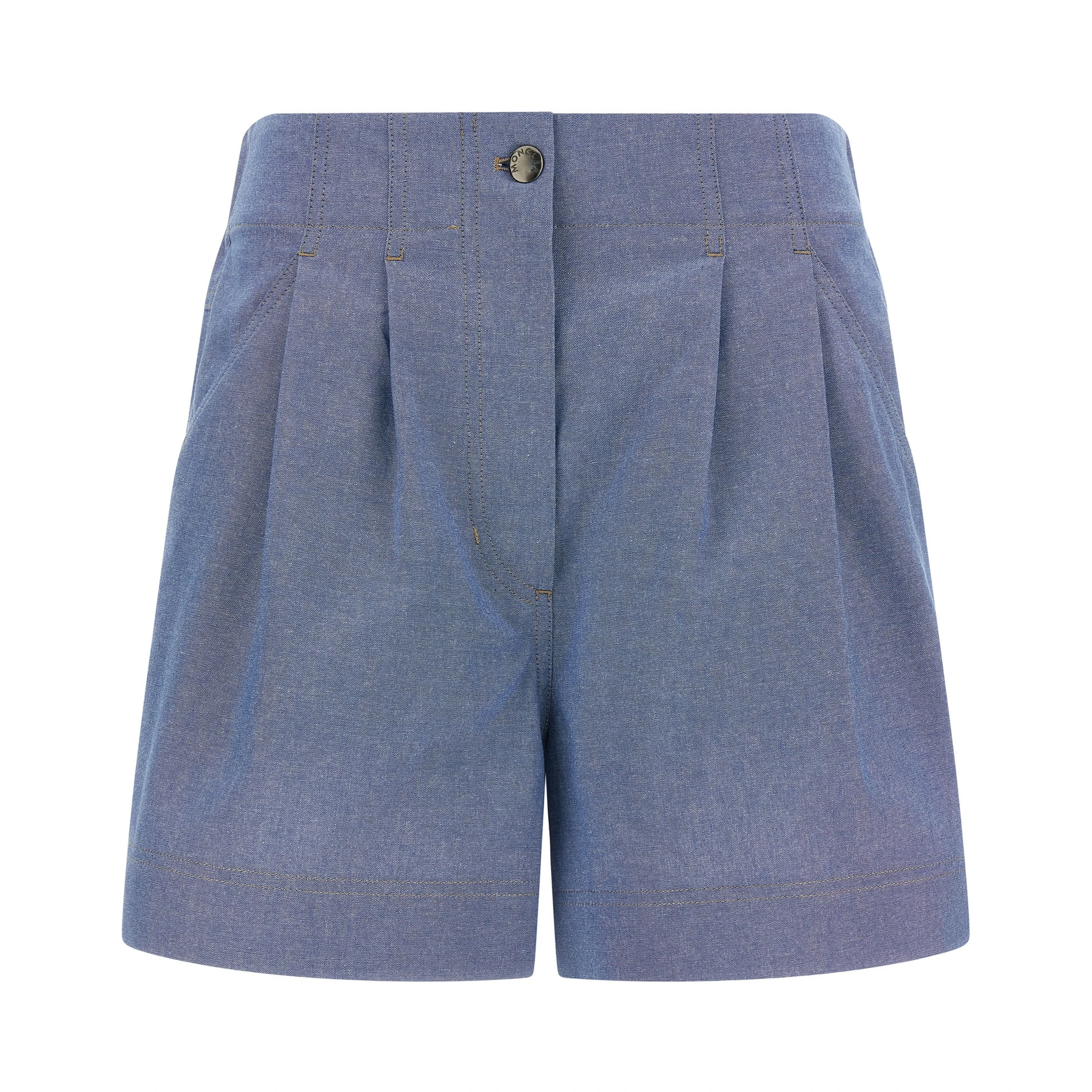Blue Cotton Bermuda Shorts