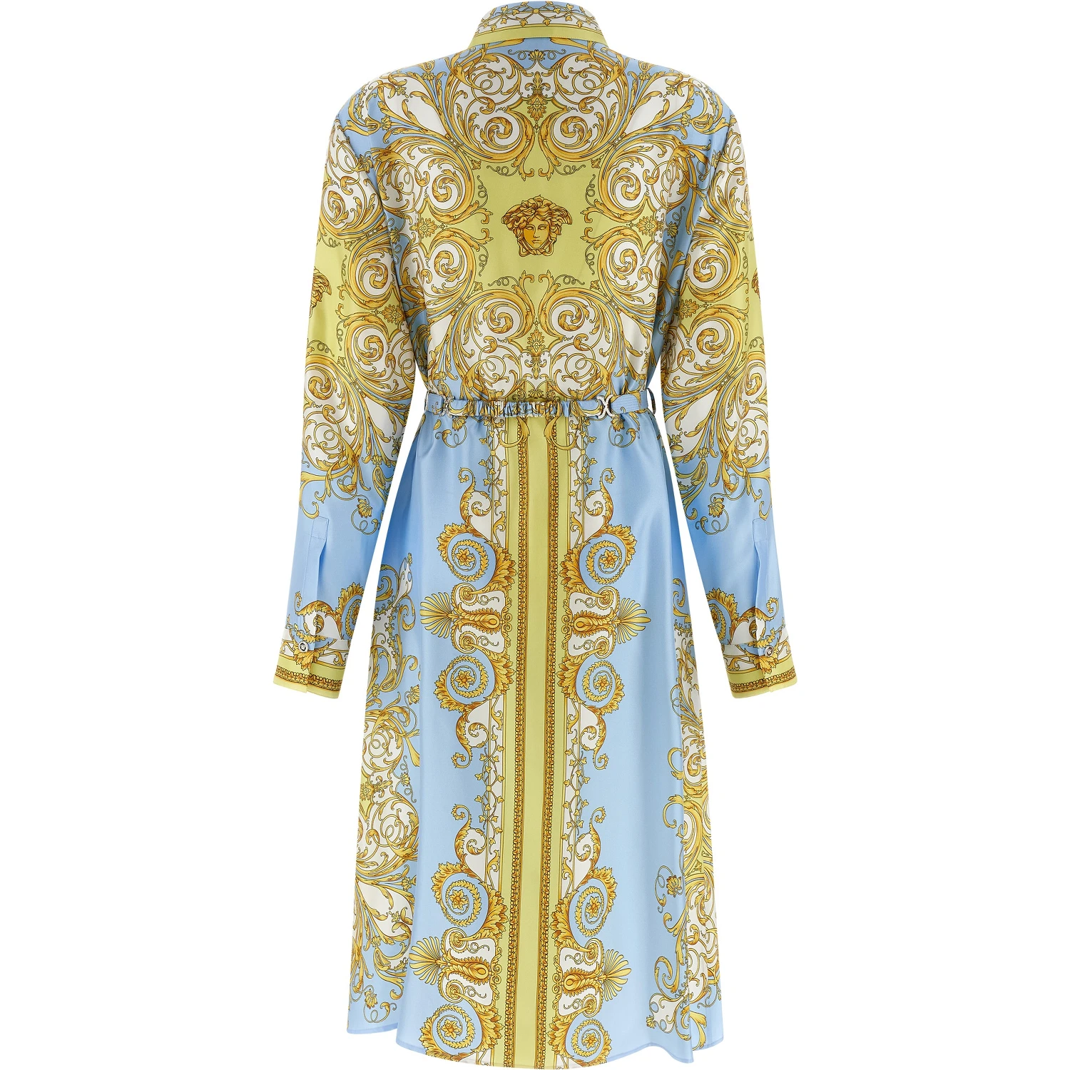 Blue Silk Midi Dress