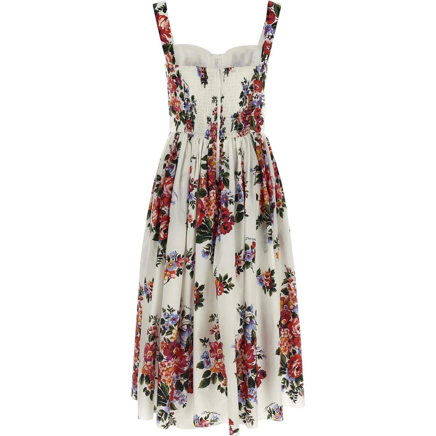 White Cotton Midi Dress