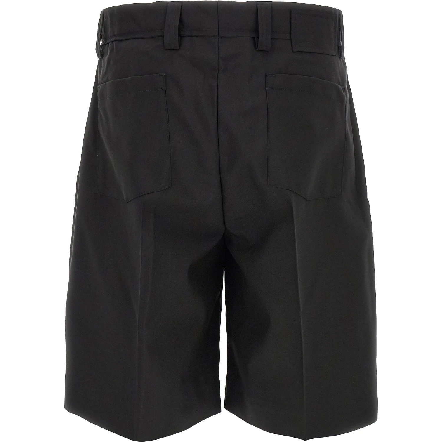 Black Wool Bermuda Shorts