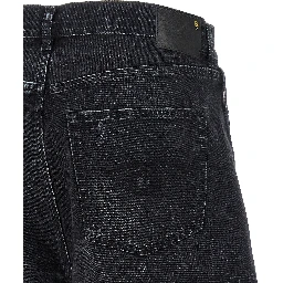 Black Cotton Bermuda Shorts