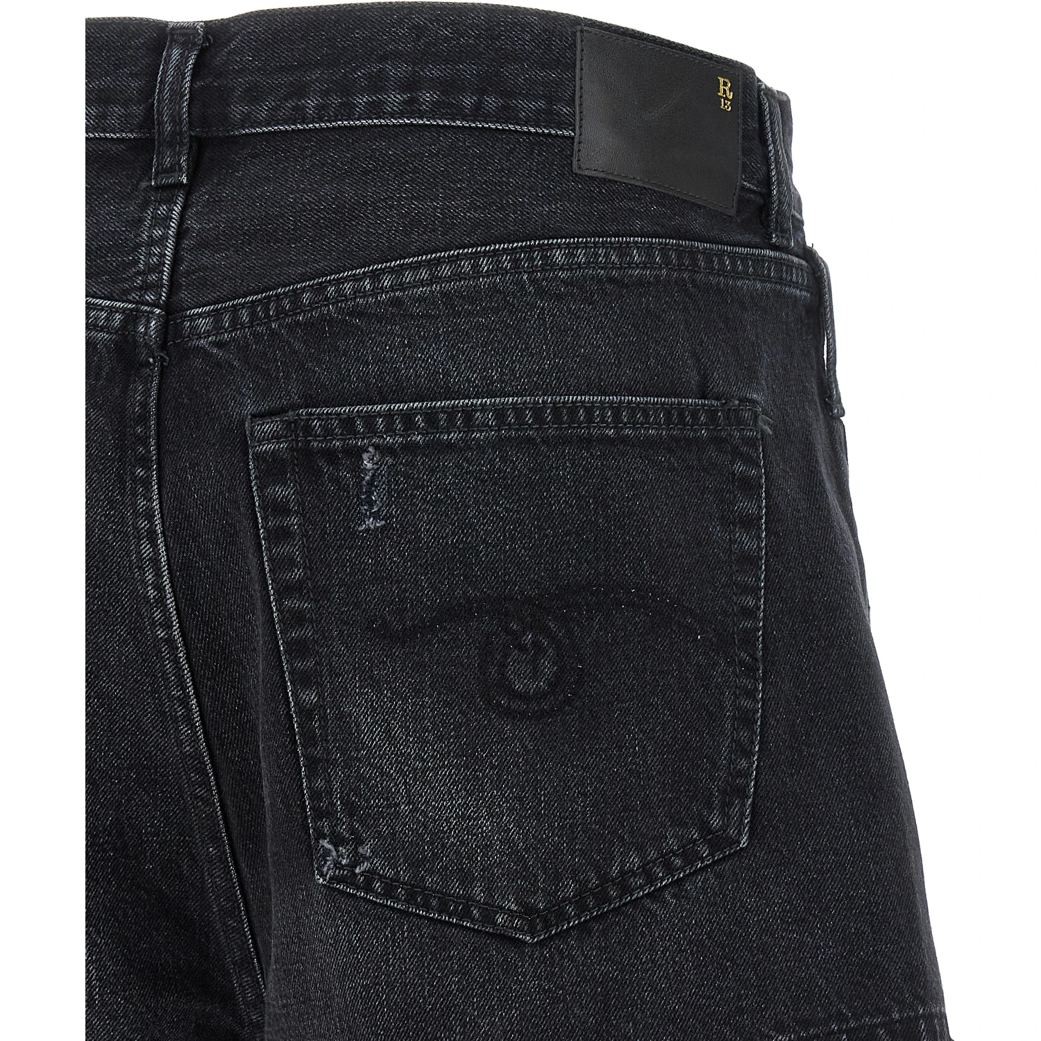 Black Cotton Bermuda Shorts
