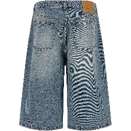 Blue Cotton Bermuda Shorts