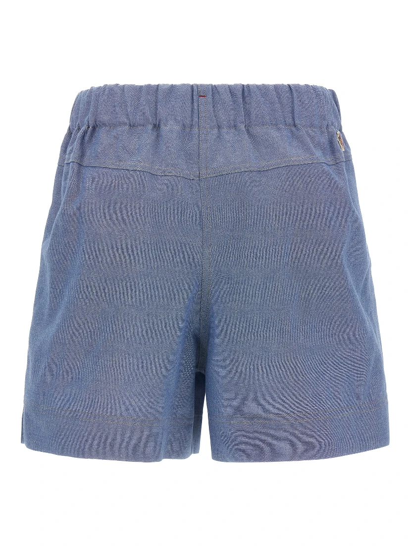 Blue Cotton Bermuda Shorts