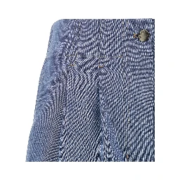 Blue Cotton Bermuda Shorts