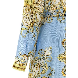 Blue Silk Midi Dress