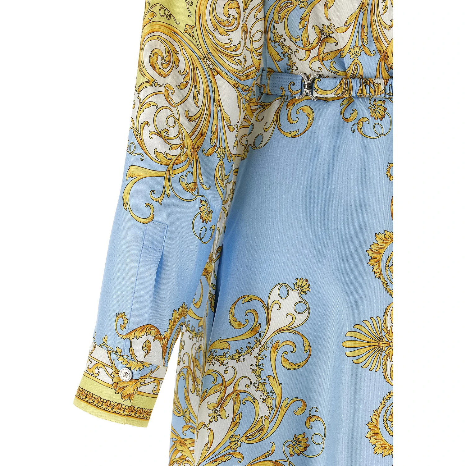 Blue Silk Midi Dress