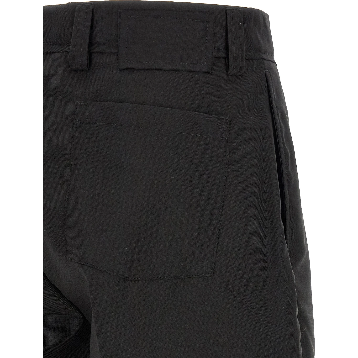Black Wool Bermuda Shorts