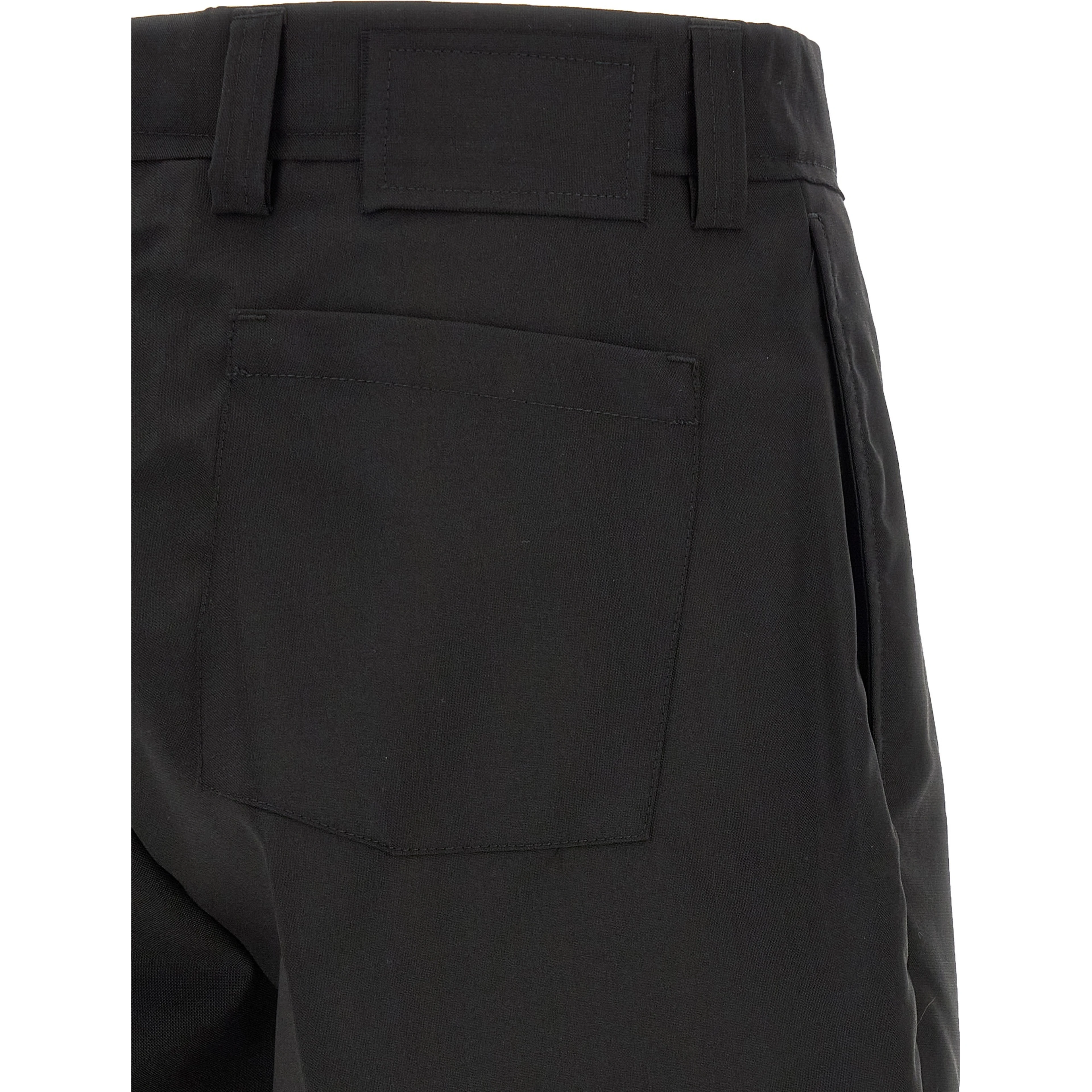 Black Wool Bermuda Shorts