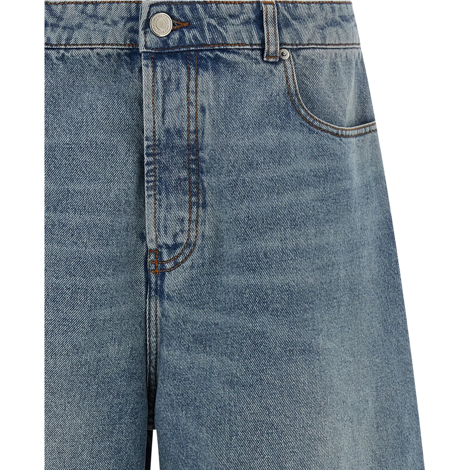 Blue Cotton Bermuda Shorts