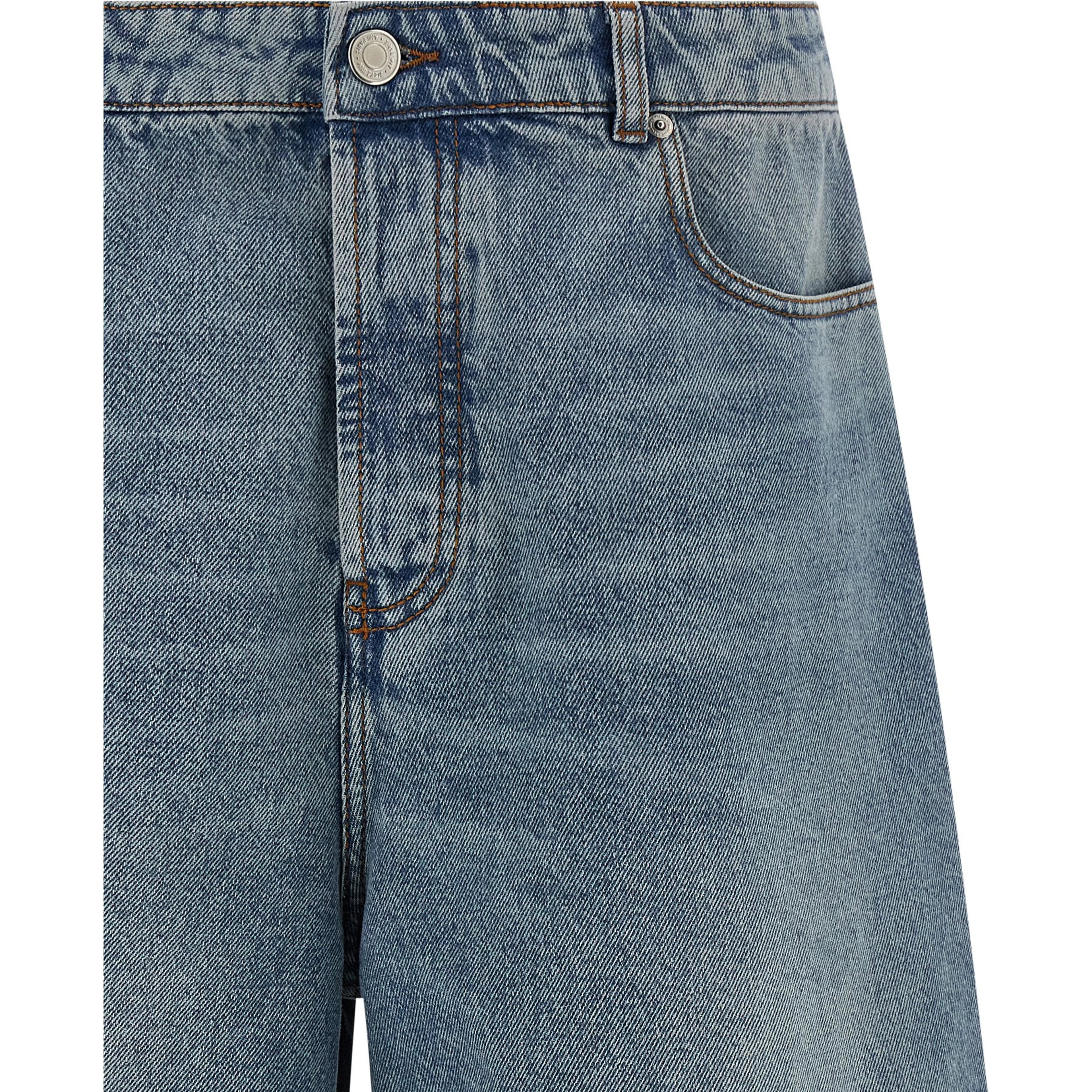 Blue Cotton Bermuda Shorts