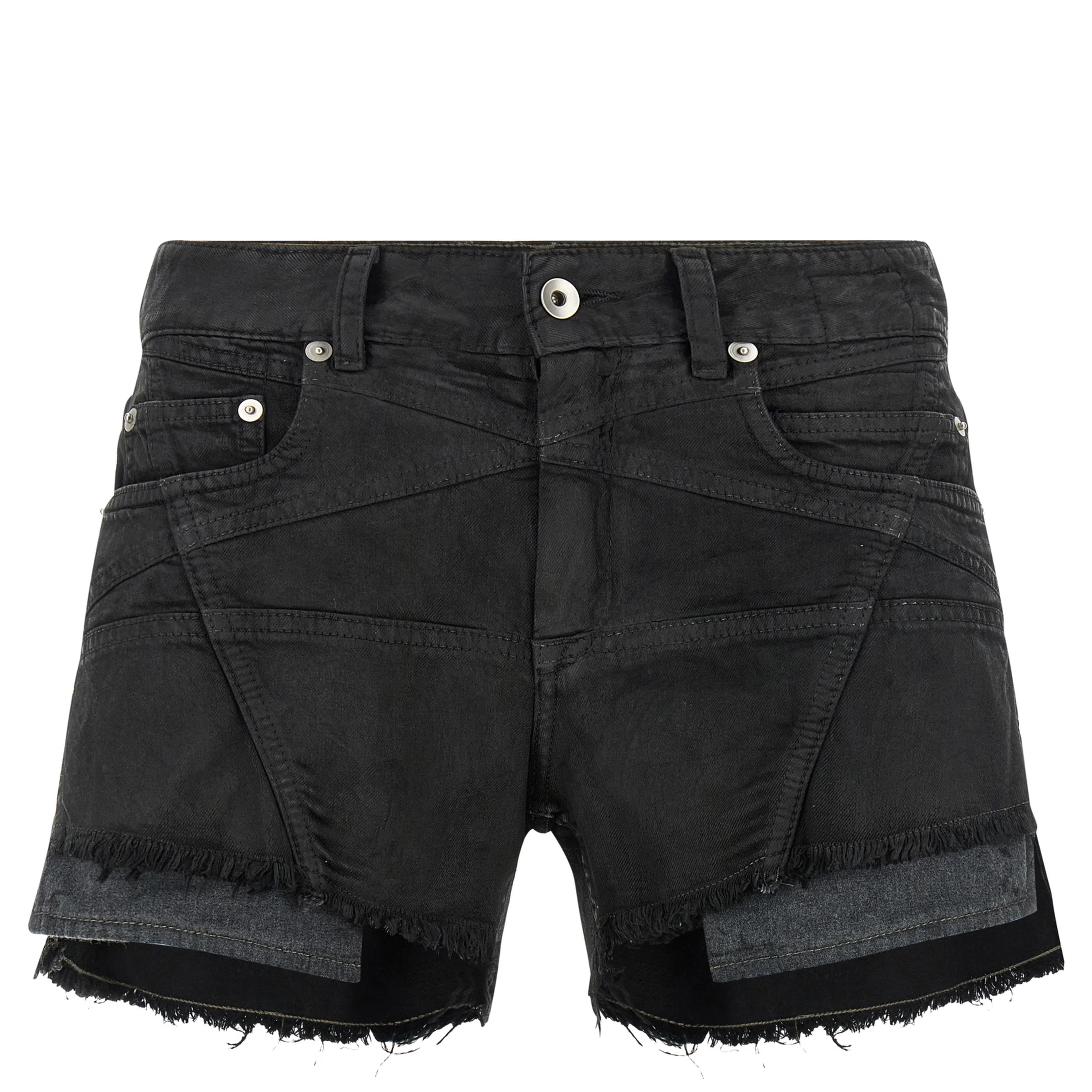 Black Cotton Bermuda Shorts