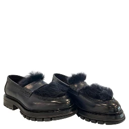 Blue Leather Men Loafer