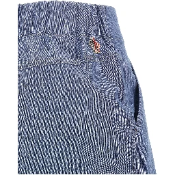 Blue Cotton Bermuda Shorts