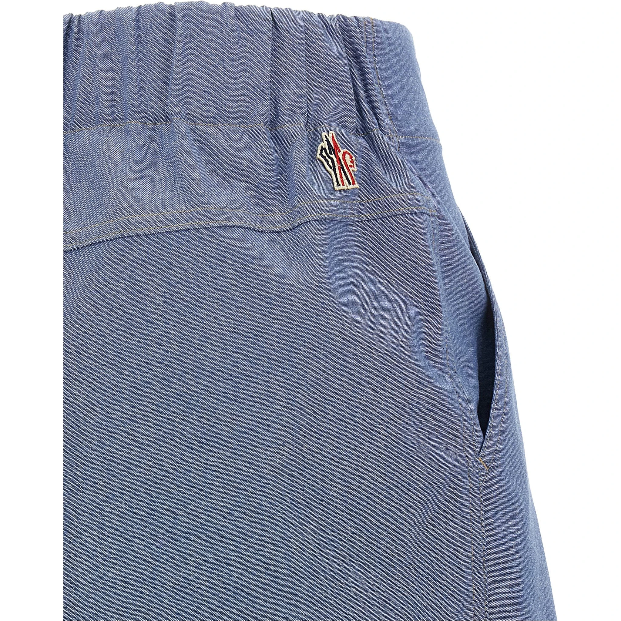 Blue Cotton Bermuda Shorts