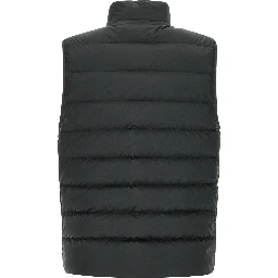 Black Polyester Sleeveless Jacket