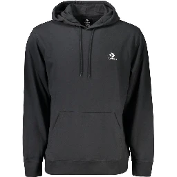 Black Cotton Men's Hoodie