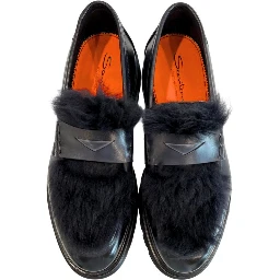 Blue Leather Men Loafer