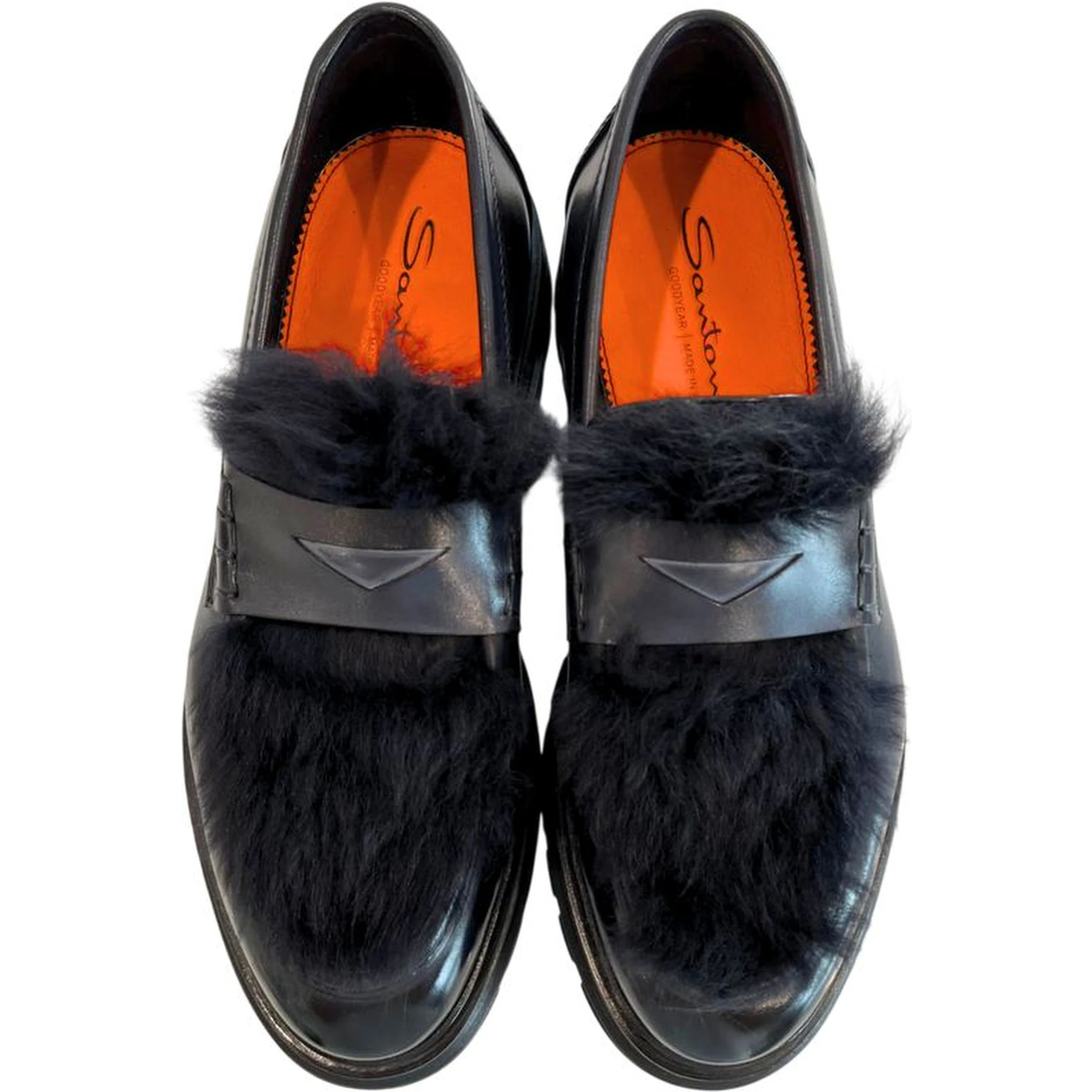 Blue Leather Men Loafer