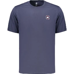 Blue Cotton Men's T Shirt