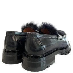 Blue Leather Men Loafer