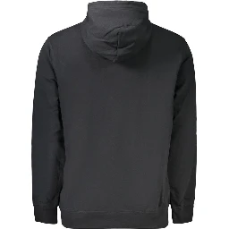 Black Cotton Men's Hoodie