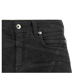 Black Cotton Bermuda Shorts