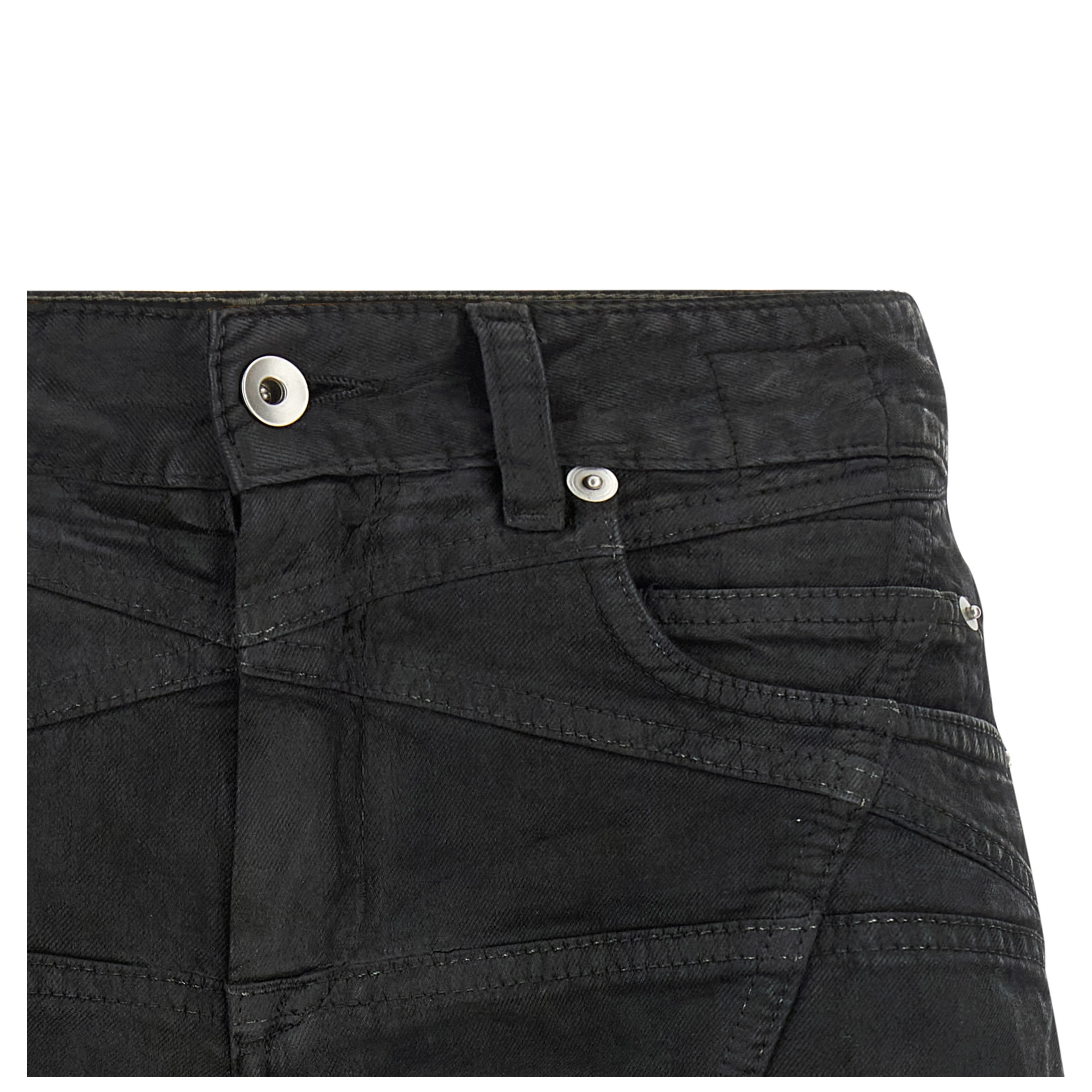 Black Cotton Bermuda Shorts
