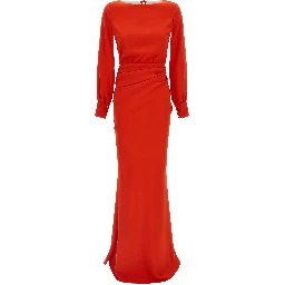 Multicolor Polyester Long Dress